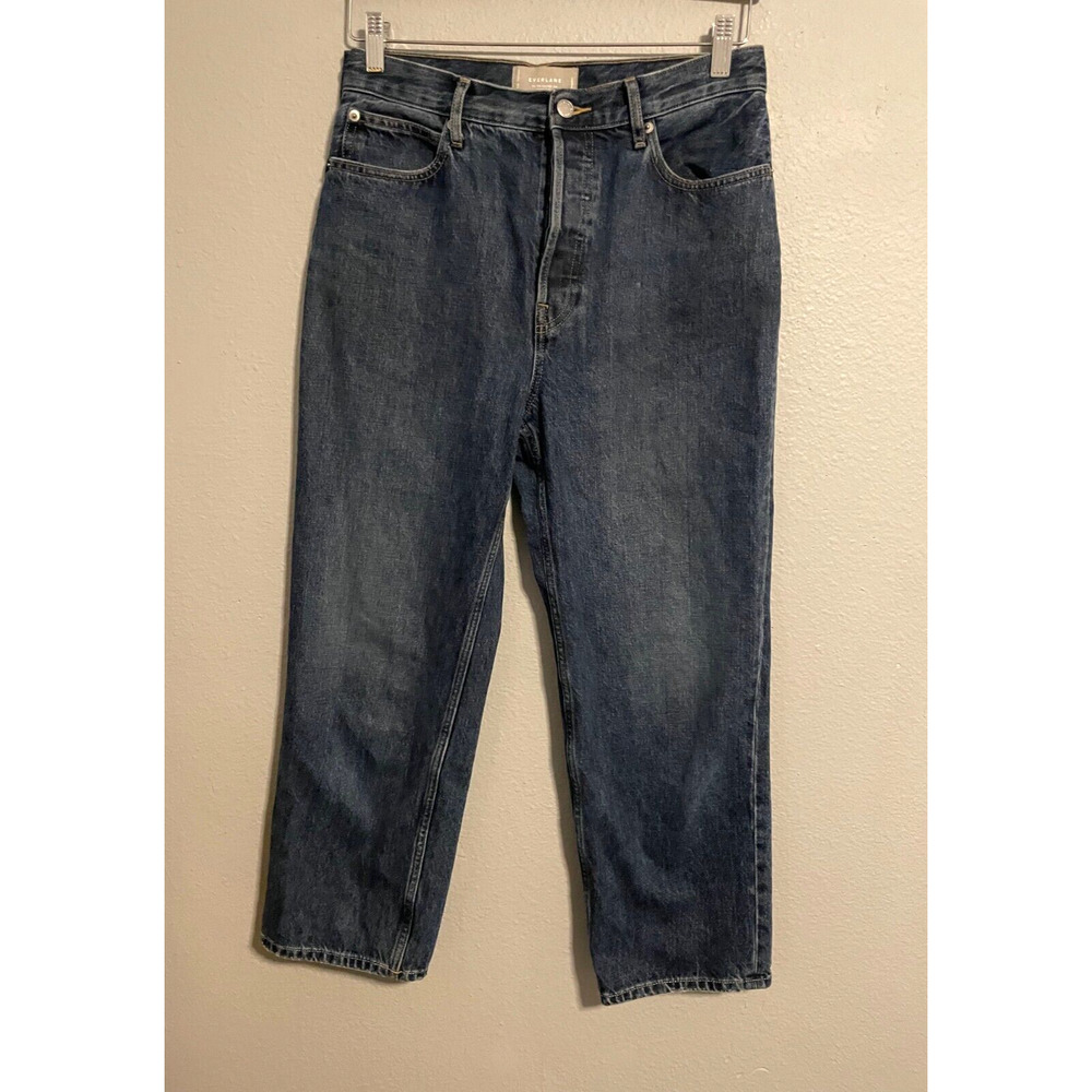 Everlane Womens The 90s Way High Jean Size 29 Blue Button Fly Organic Cotton